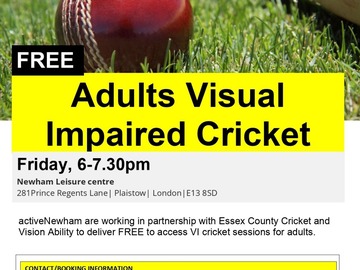 Free: Adult Visual Impairment Cricket