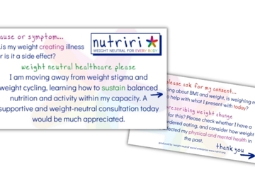 Free: Nutriri Weight Neutral Patient Card