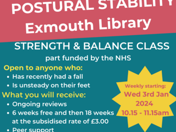 Book a session/class: Postural Stability - Exmouth 